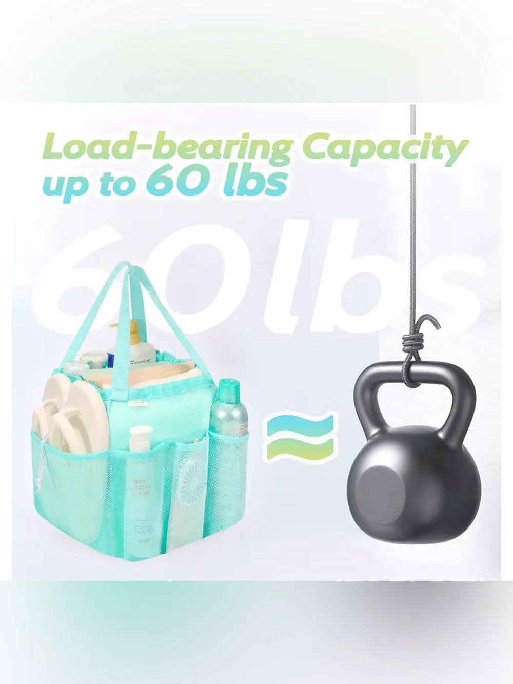 Amazon Mint Mesh Bath & Body Caddy Organizer